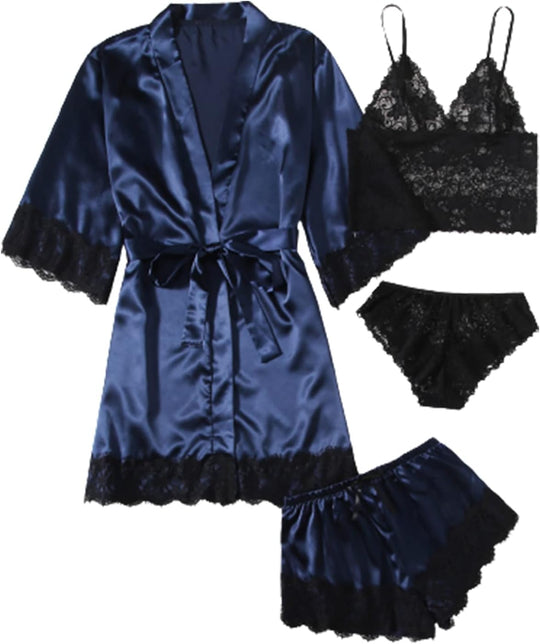 ROSELY Silk Satin Pajamas Set