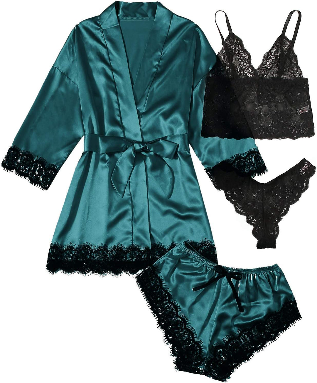 ROSELY Silk Satin Pajamas Set