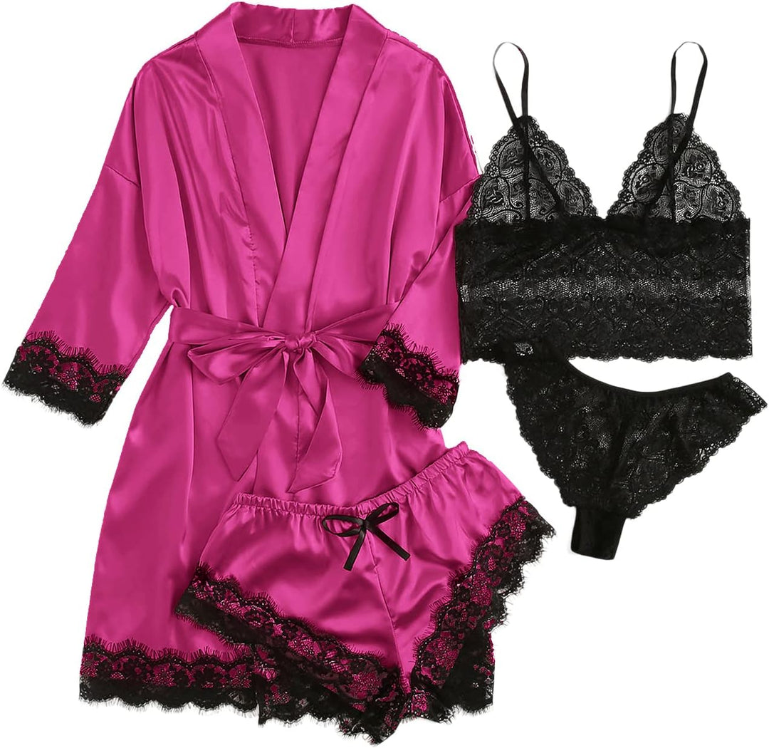 ROSELY Silk Satin Pajamas Set