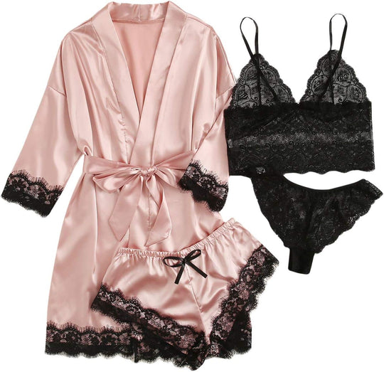 ROSELY Silk Satin Pajamas Set