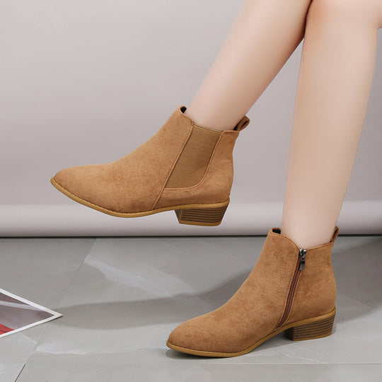 ROSELY Suede Heeled Chelsea Boots