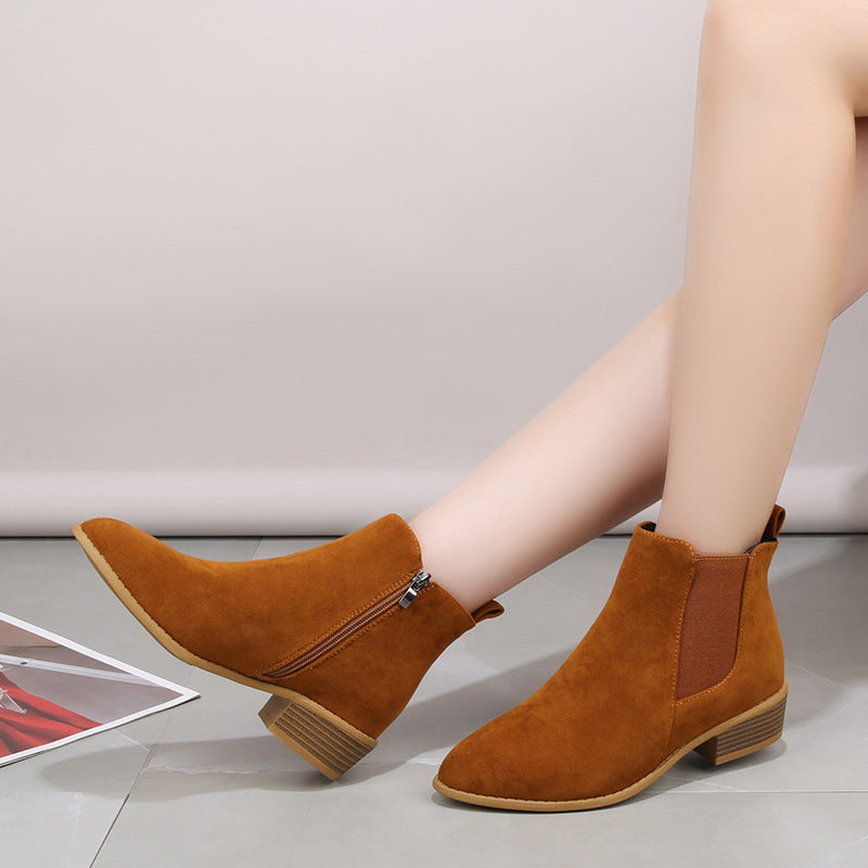 ROSELY Suede Heeled Chelsea Boots