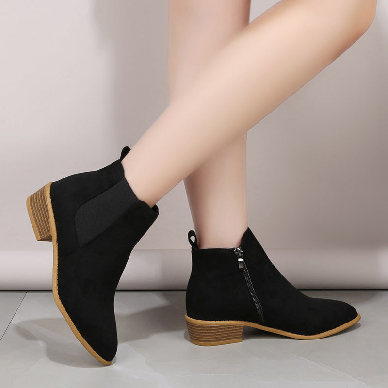 ROSELY Suede Heeled Chelsea Boots