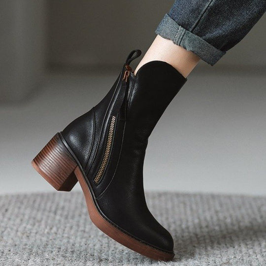 ROSELY Vegan Leather Ankle Boots