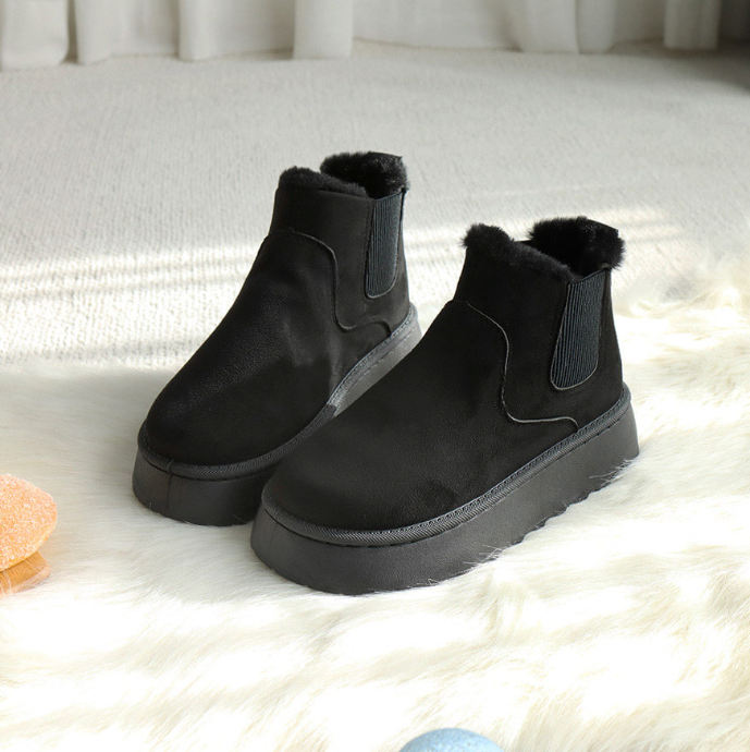 ROSELY Faux Fur Lined Chelsea Boots